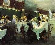 John French Sloan Renganeschi's Saturday Night (1912) by John Sloan oil painting artist